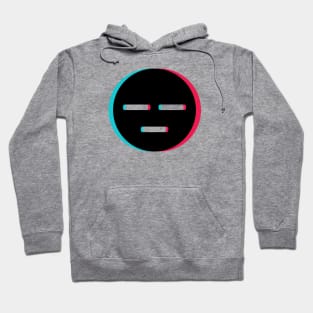 TikTok dumb irritated frustrated emoji smiley Black Hoodie